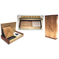Tangram pro dva v dřevěné krabičce + 60 karet