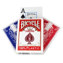 Bicycle - Prestige 100% Plastic - Poker karty mo...