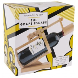 The Grape Escape - dřevěný hlavolam na láhev
