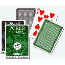 Poker 100 % plastové karty Piatnik - zelené