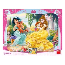 Puzzle - Princezny & mazlíčci (12 dílků)