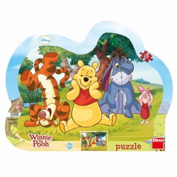 Puzzle - Schovávaná s medvíkem Pú (25 dílků)...