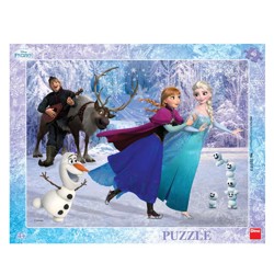 Puzzle - Frozen: Na bruslích (40 dílků)