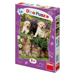 Puzzle - Mazlíčci (2 x 48 dílků)