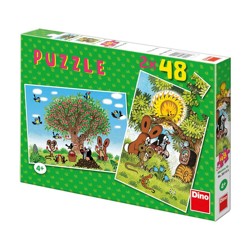 Puzzle - Léto s krtečkem (2 x 48 dílků)