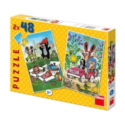 Puzzle - Krteček se raduje (2 x 48 dílků)