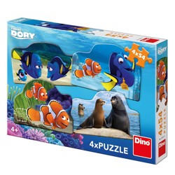 Puzzle - Hledá se Dory (4 x 54 dílků)