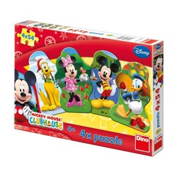 Puzzle - Mickeyho klubík (4 x 54 dílků)