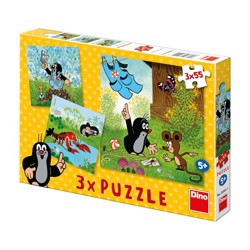 Puzzle - Krteček a kalhotky (3 x 55 dílků)
