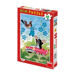 Puzzle - Krtek a autíčko (66 dílků)