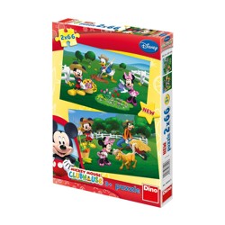 Puzzle - Mickeyho klubík (2 x 66 dílků)