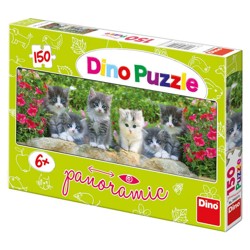 Puzzle Panoramic - Koťátka v zahradě (150 dílků)...