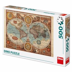 Puzzle - Mapa Světa z roku 1626 (500 dílků)