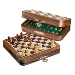 Šachy dřevěné - magnetické, 12 mm