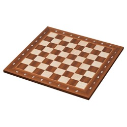 Šachovnice dřevěná - London, hnědá s popisem - 55 mm