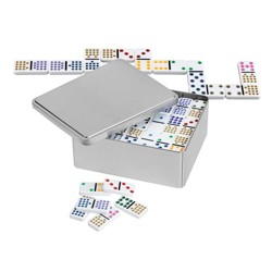 Domino 15, kovová krabička