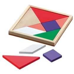 Tangram barevný - dřevěný v krabičce, velký