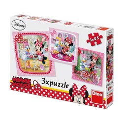 Puzzle - Minnie na návštěvě (3 x 55 dílků)
