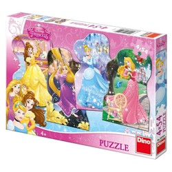 Puzzle - Hravé princezny (4 x 54 dílků)