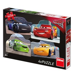Puzzle - Cars 3: Rivalové (4 x 54 dílků)