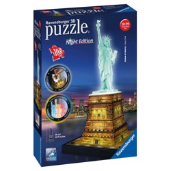 Puzzle 3D - Socha Svobody 3D (Noční edice) (108 ...