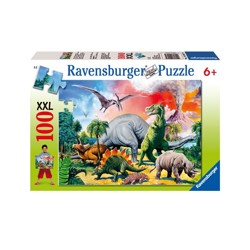 Puzzle XXL -  Mezi dinosaury (100 dílků)