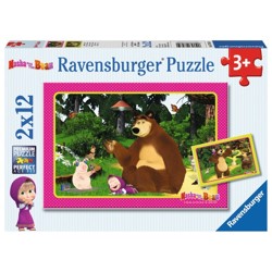 Puzzle -  Máša a Medvěd (2 x 12 dílků)