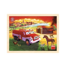 Dřevěné puzzle - TATRA hasiči (20 dílků)