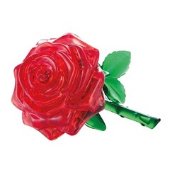3D Crystal puzzle - Růže červená (44 dílků)