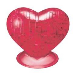 3D Crystal puzzle - Červené srdce (46 dílků)