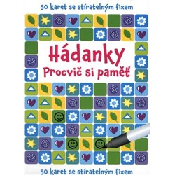 Hádanky procvič si paměť - 50 karet se stíratelným fixem