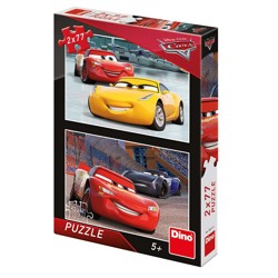Puzzle - Cars 3: Závodníci (2 x 77 dílků)