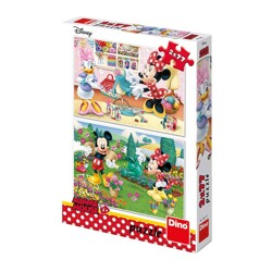 Puzzle - Pracovitá Minnie (2 x 77 dílků)