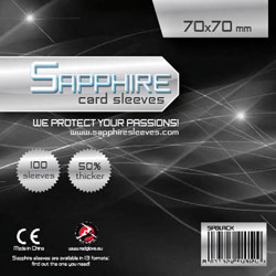 Obaly na karty - Sapphire Sleeves: Black - 70x70 mm (100 ks)