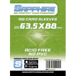 Obaly na karty - Sapphire Sleeves: Green - Standard Card Game 63,5x88 mm (100 ...