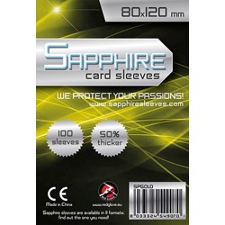 Obaly na karty - Sapphire Sleeves: Gold - 80x120 mm (100 ks)