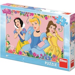 Puzzle - Rozkvetlé princezny (48 dílků)