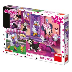 Puzzle - Den s Minnie (3x55 dílků)