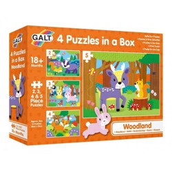 4 puzzle v krabici - V lese