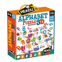 HEADU - Montessori - 3D puzzle Abeceda