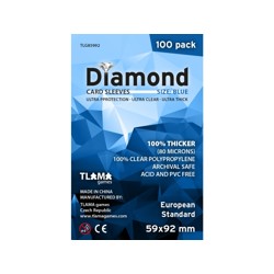 Obaly na karty - Diamond Sleeves: Blue - Standard European 59x92 mm (100 ks)