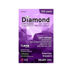 Obaly na karty - Diamond Sleeves: Purple - Standard American FFG 56x87 mm (100...