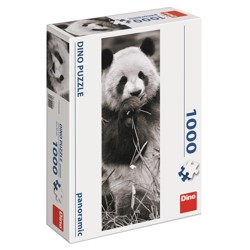 Puzzle Panoramic - Panda v trávě (1000 dílků)