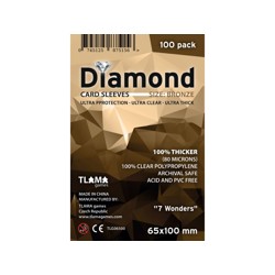 Obaly na karty - Diamond Sleeves: Bronze - &#039;&#039;7 Wonders&#039;&#039; 65x100 mm (100 ks)