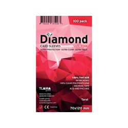 Obaly na karty - Diamond Sleeves: Pink - Tarot 70x120 mm (100 ks)