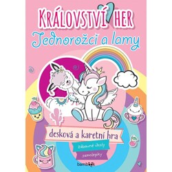 Království her jednorožci a lamy - Zábavné úkoly, samolepky, desková a karetní hra