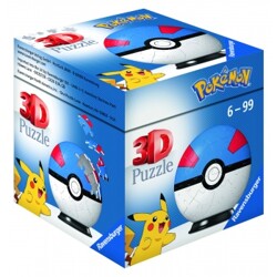 Puzzle 3D Puzzle-Ball - Pokémon Greatball (54 dílků)