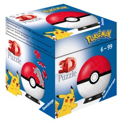 Puzzle 3D Puzzle-Ball - Pokémon Pokéball (54 dílků)