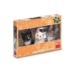 Puzzle Panoramic - Tři koťátka (150 dílků)