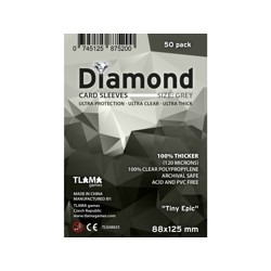 Obaly na karty - Diamond Sleeves: Grey - ''Tiny Epic'' 88x125 mm (50 ks)